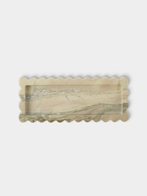 Anastasio Home - 512 Marble Tray (12in/30.5cm) - White - ABASK - 