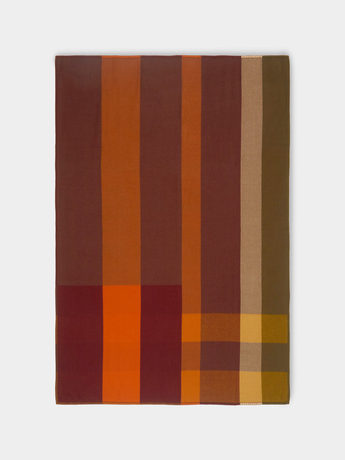Handwoven Cashmere Bold-Stripe Blanket