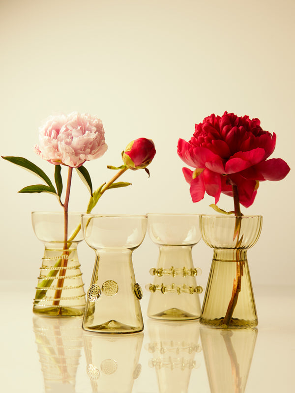 Bollenglass - Hand-Blown Glass Bulb Vases (Set of 4) -  - ABASK