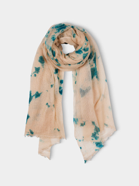 Suzusan - Shibori Cashmere Featherweight Shawl | One Size - Blue - ABASK - 