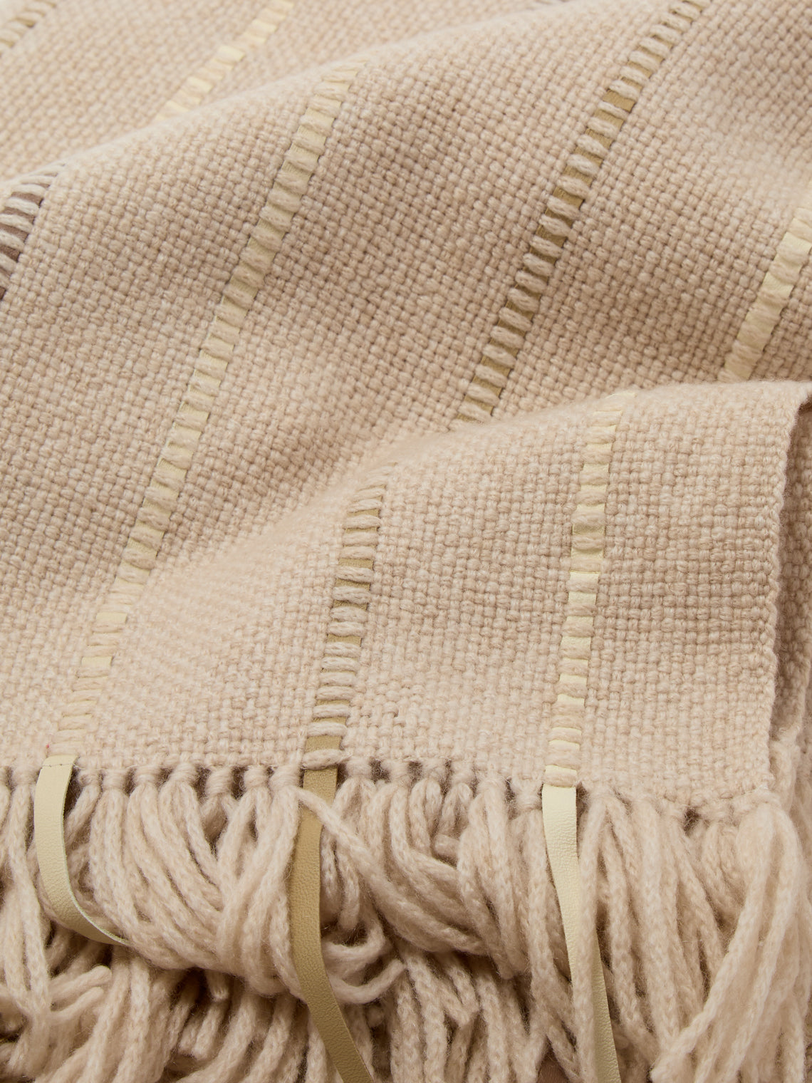Alonpi - Ella Cashmere Blanket (75in/1.9m) - Beige - ABASK
