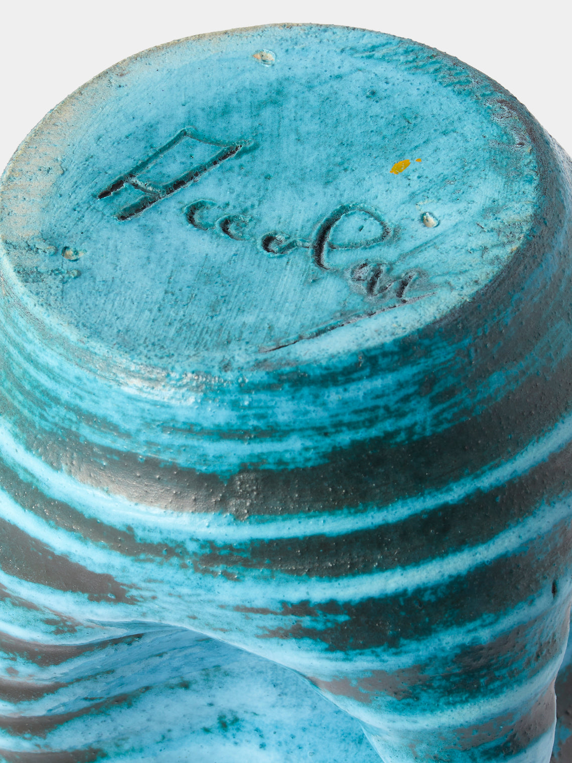 Antique and Vintage - 1950s Accolay Handled Vase - Blue - ABASK