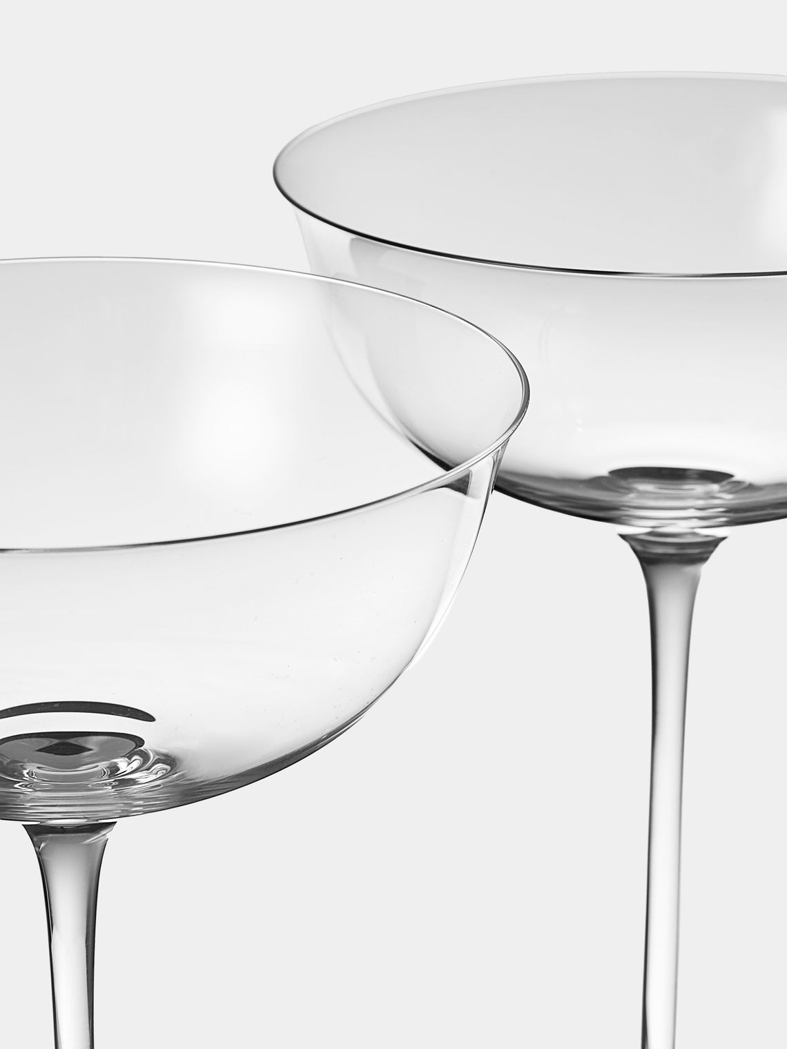 Lobmeyr - | Set of 2 | Patrician Crystal Champagne Coupes - Clear - ABASK
