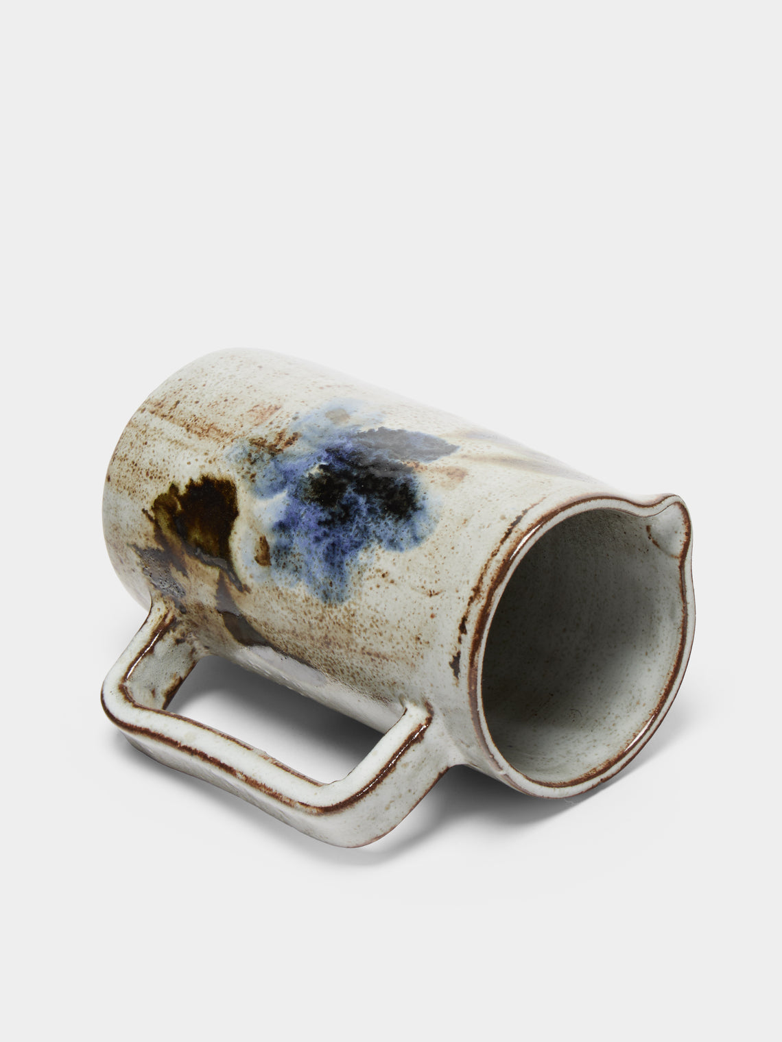 Antique and Vintage - Mid-Century Ceramic Pitcher - Natural - ABASK