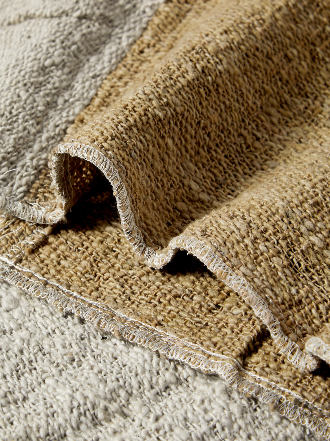 Valentina Hoyos - Hand-Dyed Patchwork Cotton Throw (106in/2.7m) - Natural - ABASK