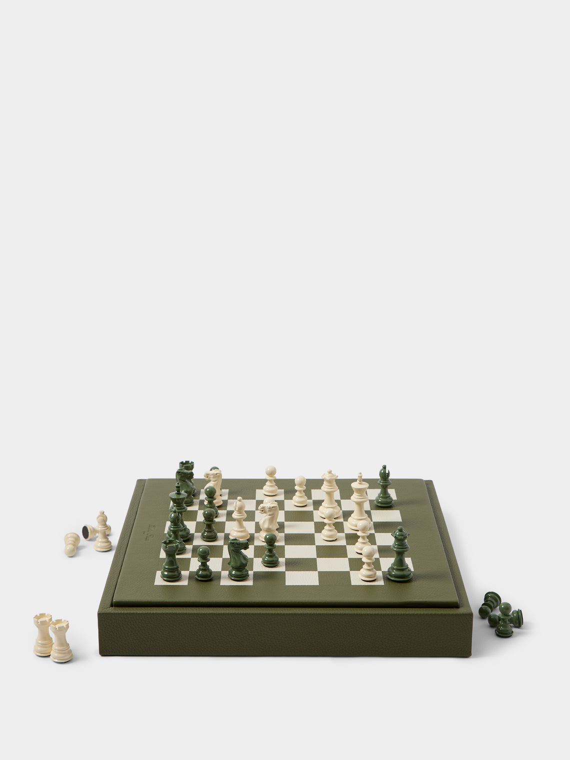 Hector Saxe - Leather Chess Set - Green - ABASK