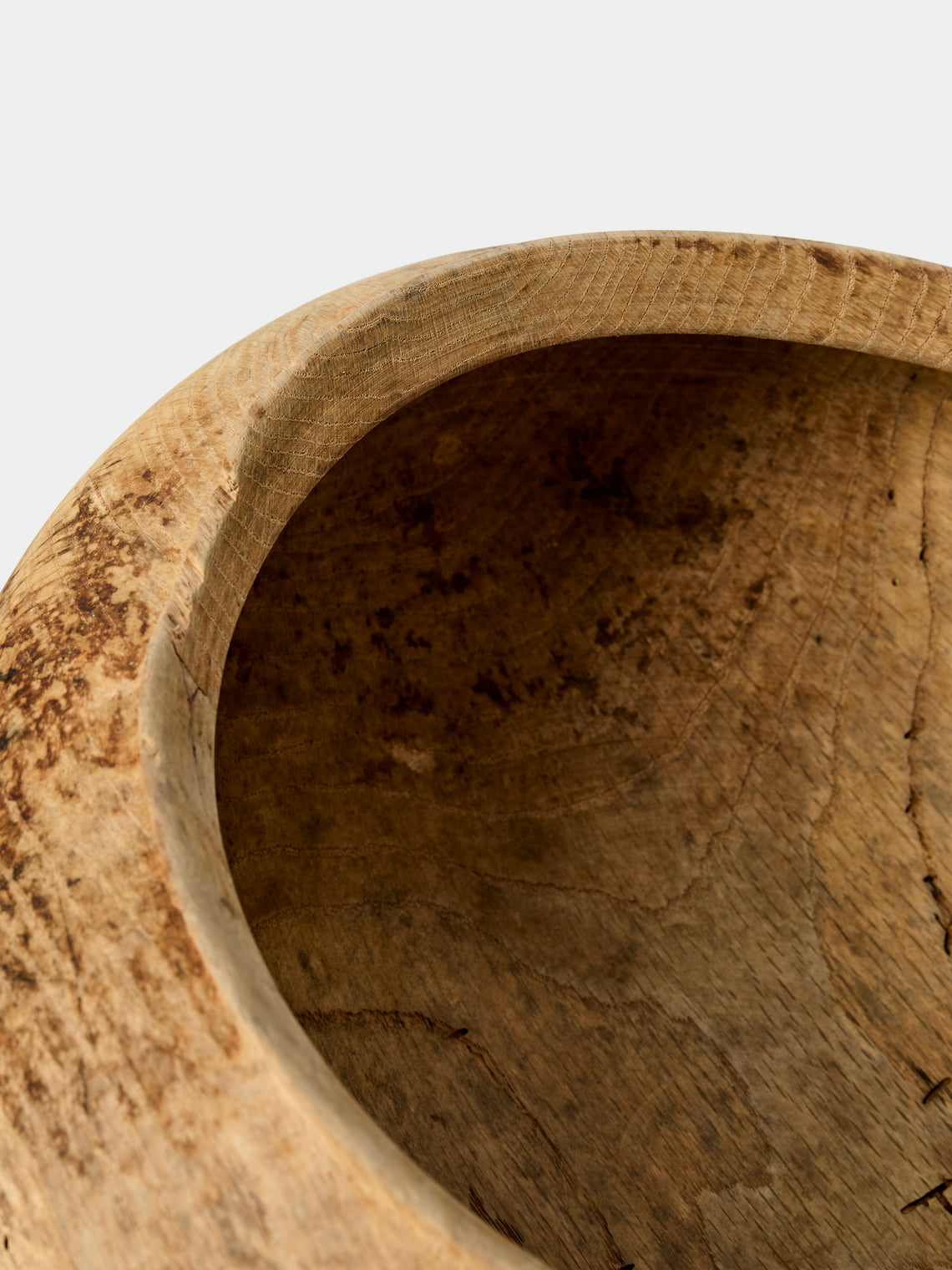 Iida Woodturning - Hand-Turned Oak Earth-Finish Bowl - Brown - ABASK