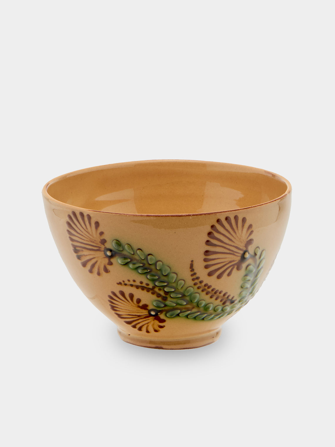 Poterie d’Évires - Flowers Hand-Painted Ceramic Bowls (Set of 6) - Cream - ABASK