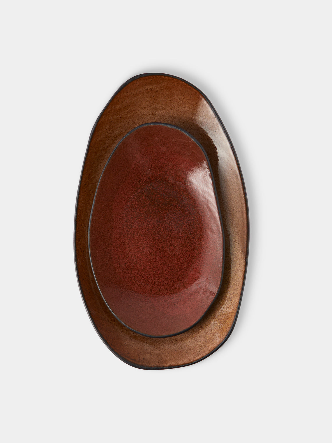 Hana Karim Studio - Hand-Built Stoneware Mixed Platters (Set of 3) - Multiple - ABASK