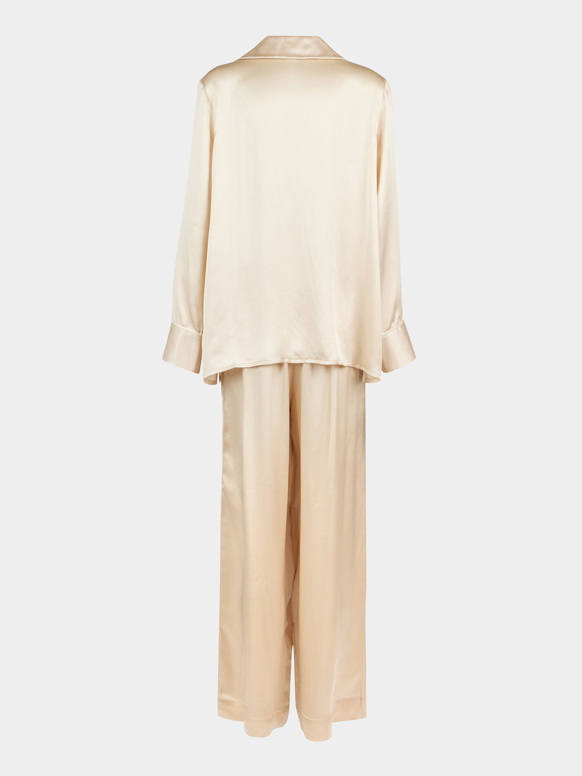Thierry Colson - The Albertine Silk Pajama Set - Ivory - ABASK