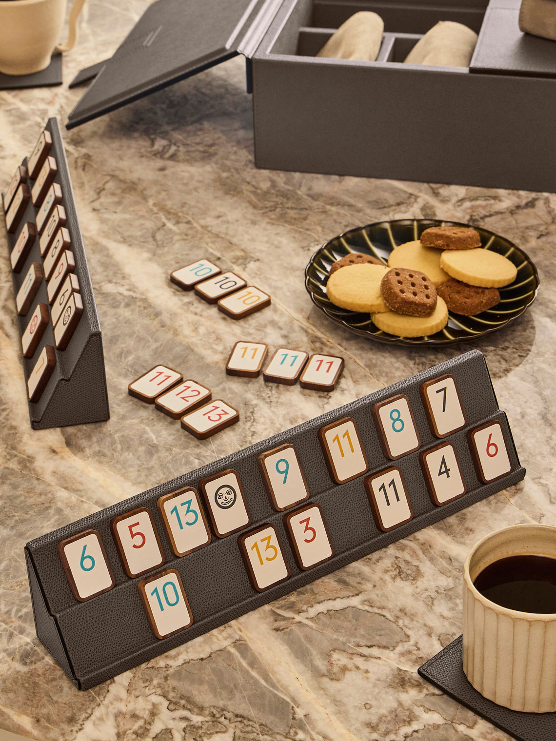 Giobagnara - Leather Rummikub Set - Gray - ABASK