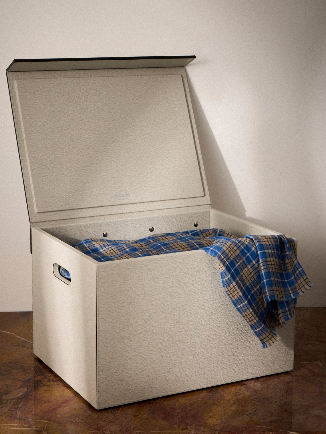 Giobagnara - Parma Leather Medium Closet Box - Cream - ABASK