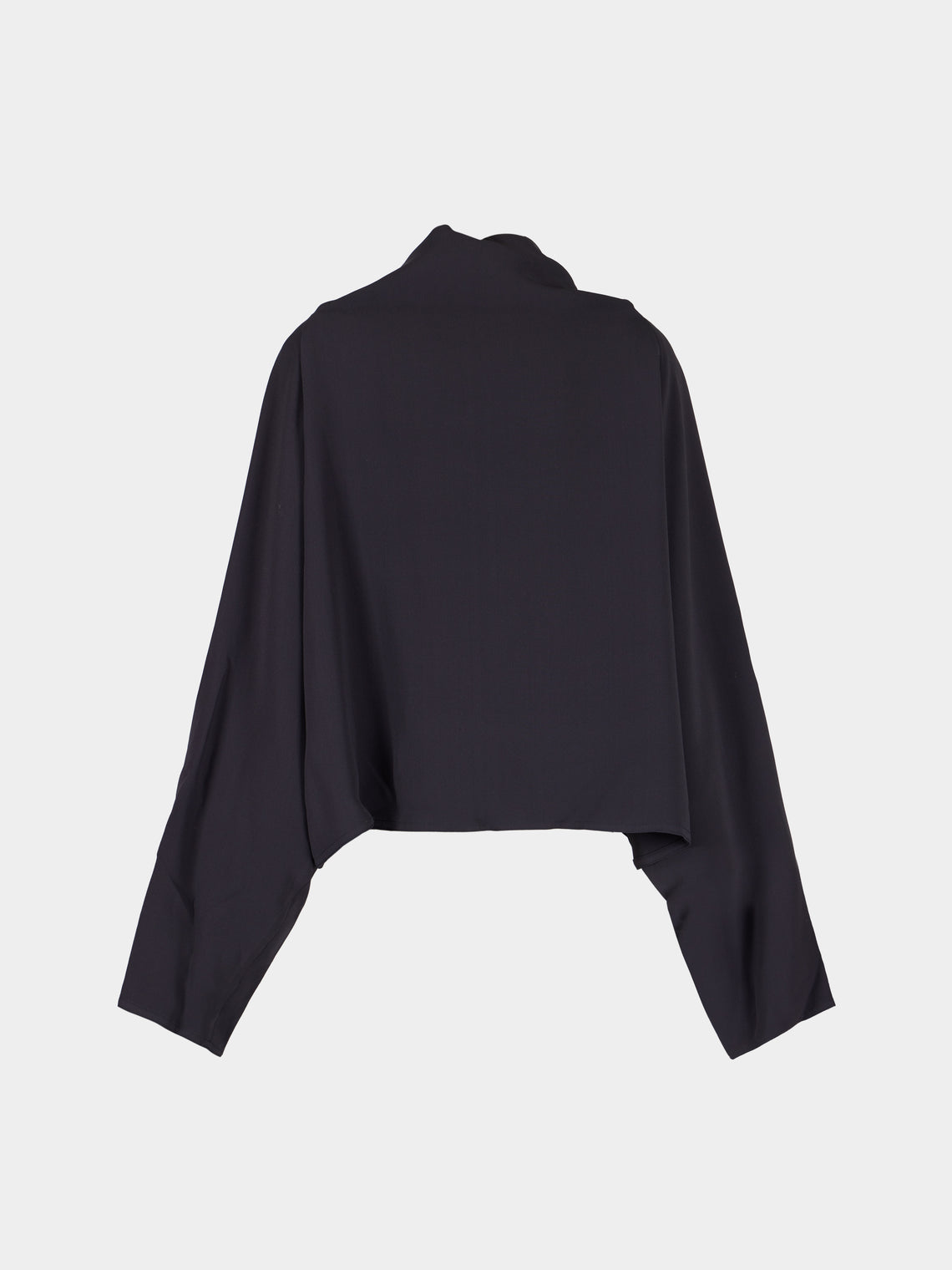 Dusan - Batwing Silk Short Oversized Top | One Size - Navy - ABASK