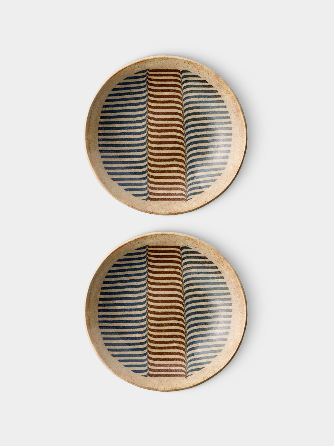 Makidani-gama - Nerikomi Ceramic Serving Plates – 12in/30cm (Set of 2) - Multiple - ABASK