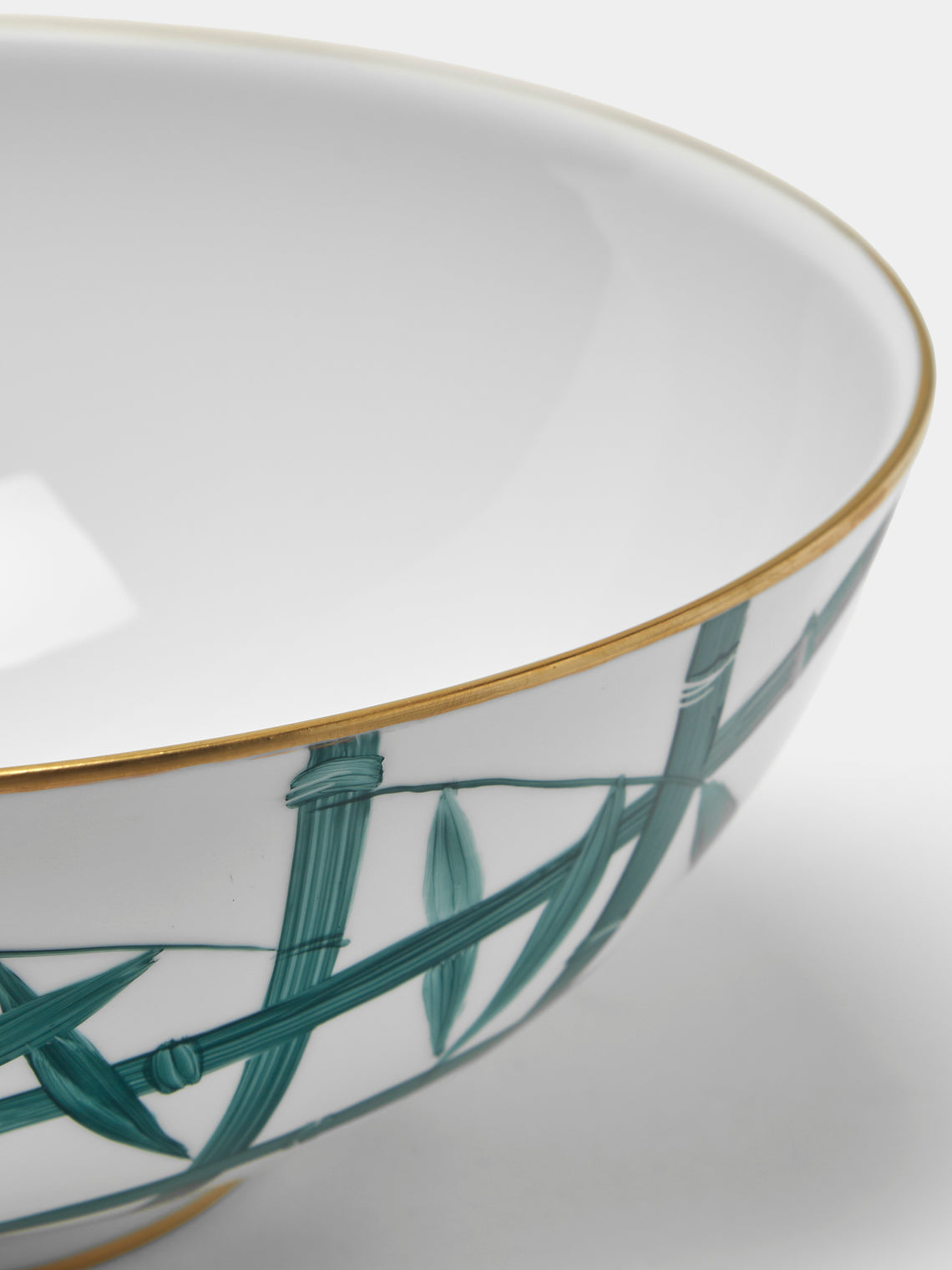 Marie Daage - Jardin d'Arashiyama Hand-Painted Porcelain Salad Bowl - White - ABASK