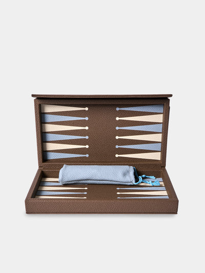 Belotier - Leather Booklet Backgammon Set - Brown - ABASK - 