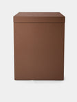 Giobagnara - Parma Leather Large Laundry Basket - Brown - ABASK - 