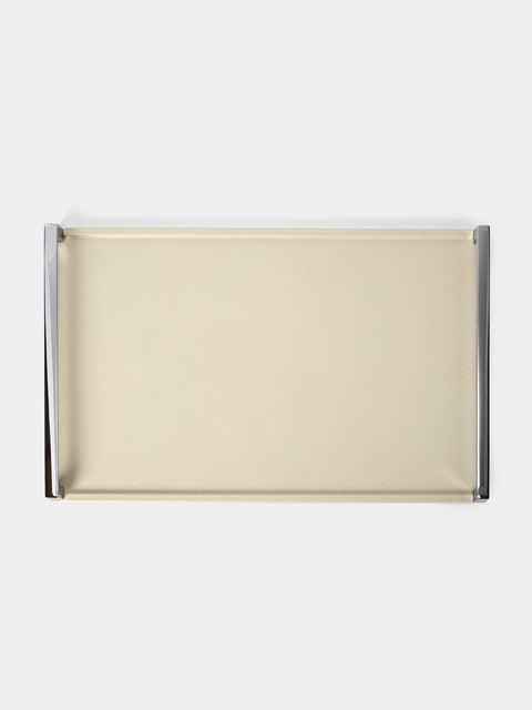 Pinetti - Giove Leather Tray (21in/53cm) - Cream - ABASK - 