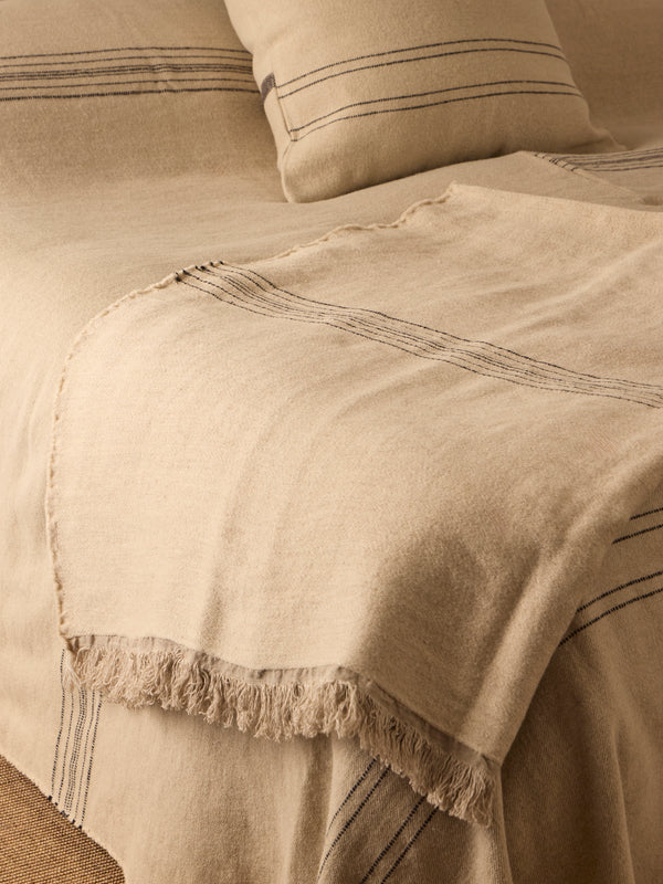 Libeco - Marrakesh Belgian Linen Throw (86.5in/2.2m) - Natural - ABASK