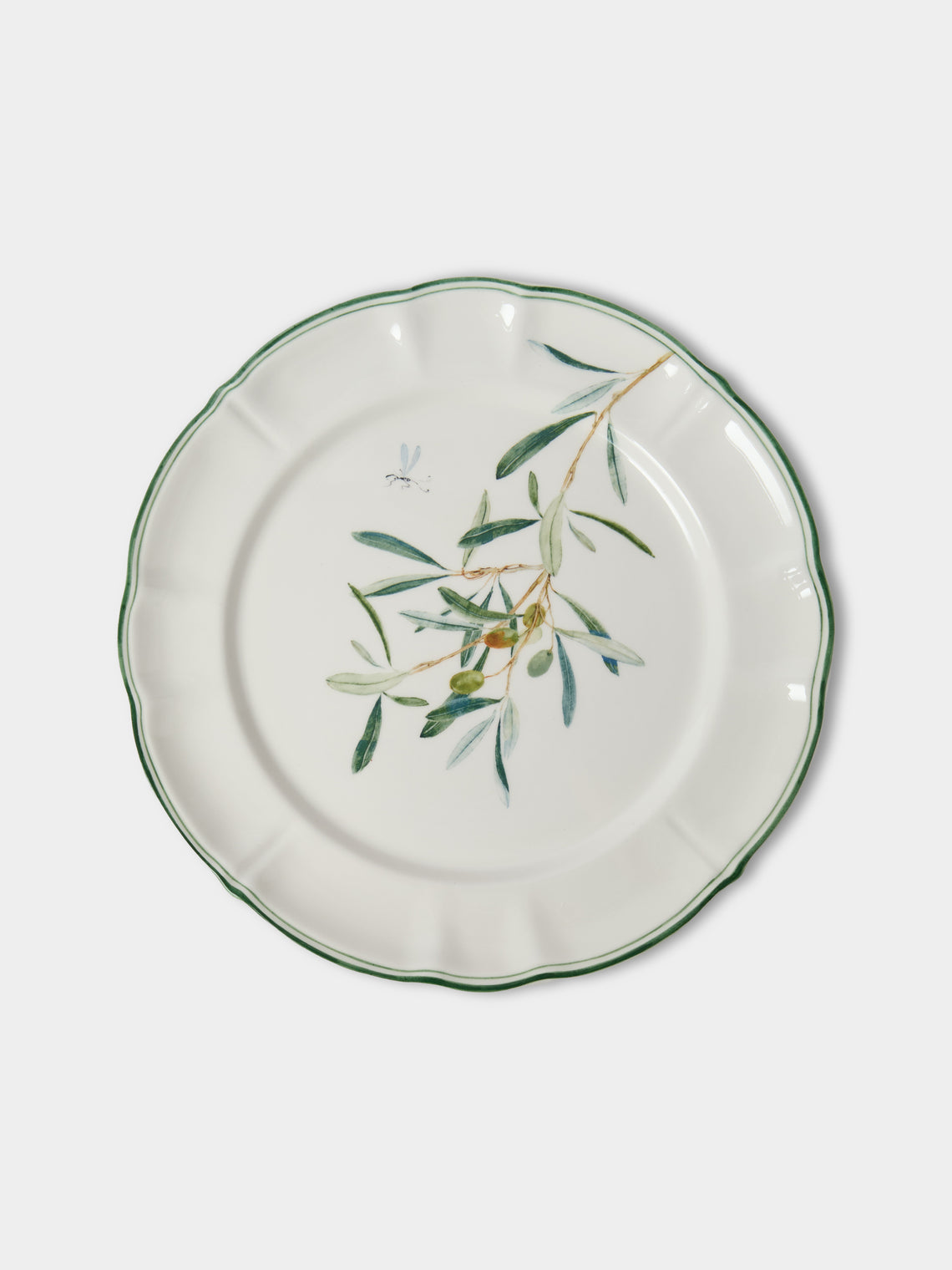 Laboratorio Paravicini - | Set of 6 | Ulivi Ceramic Dinner Plates (10in/26cm) - Green - ABASK