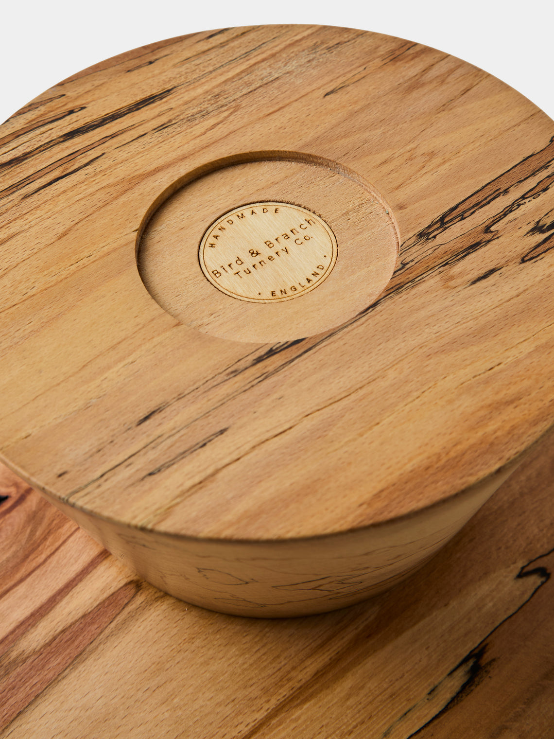 Bird & Branch - Spalted Beech Wood Raised Platter - Natural - ABASK