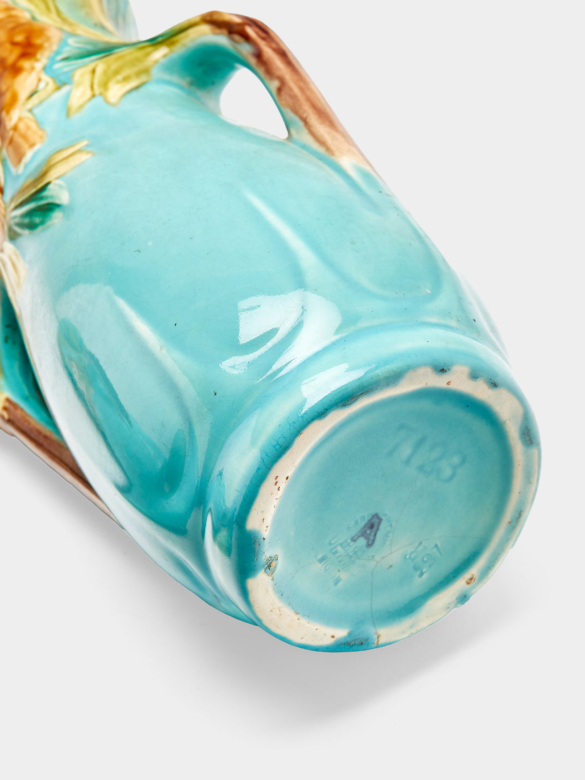 Antique and Vintage - Majolica Ceramic Vases (Set of 2) - Blue - ABASK