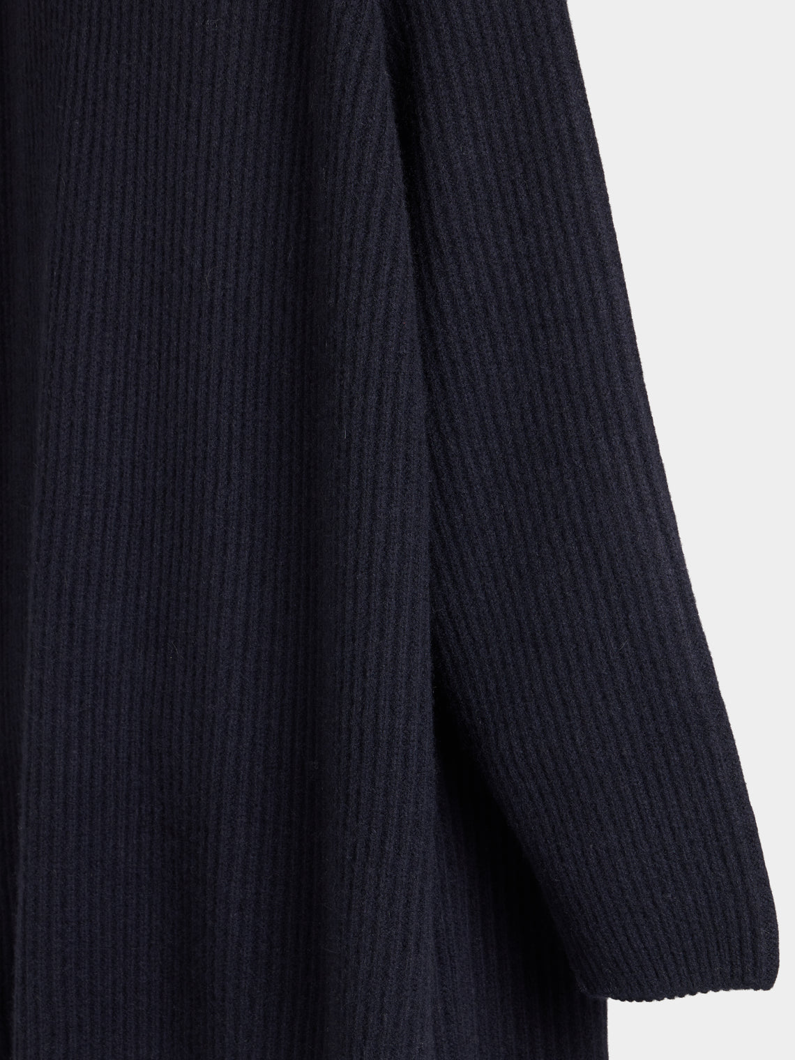 Dusan - Ribbed Wool Long Cardigan | One Size - Navy - ABASK