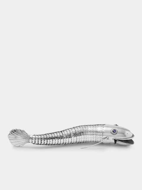 Antique and Vintage - 1930s Solid Silver Articulating Fish - Silver - ABASK - 
