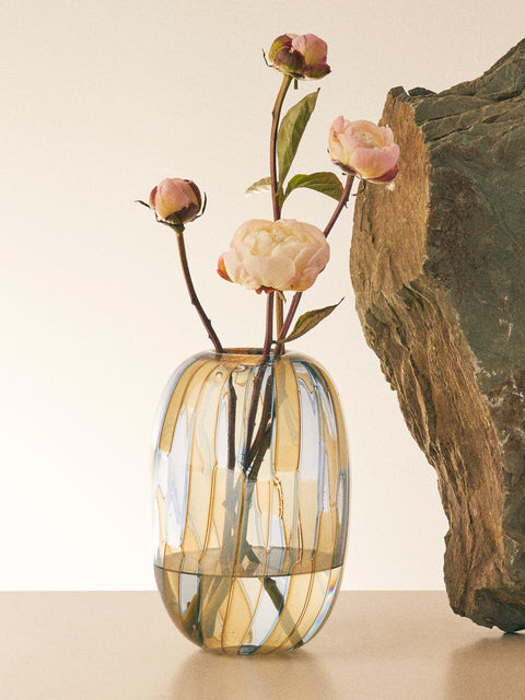 Moonarij - Tetris Hand-Blown Glass Vase (13.5in/35cm) - Multiple - ABASK