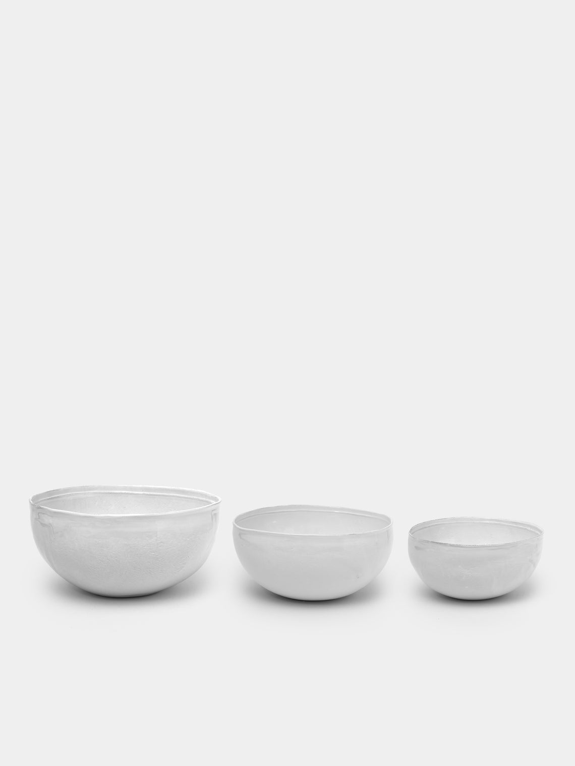 Simple Hand-Glazed Ceramic Salad Bowls (Set of 3)