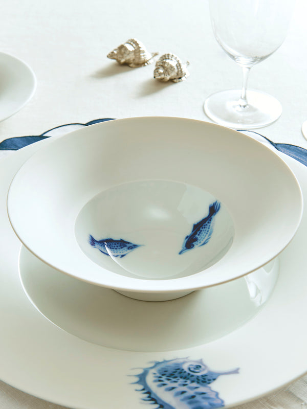 Hering Berlin - Ocean Porcelain Bowls (Set of 2) - White - ABASK