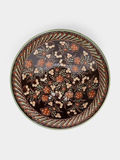 Poterie d’Évires - Flowers Hand-Painted Ceramic Large Serving Bowl -  - ABASK