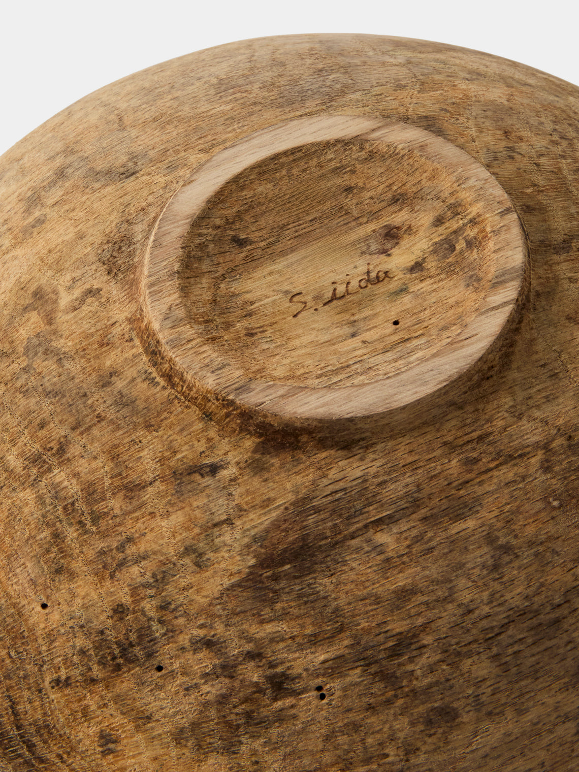 Iida Woodturning - Hand-Turned Earth-Finish Oak Bowl - Brown - ABASK