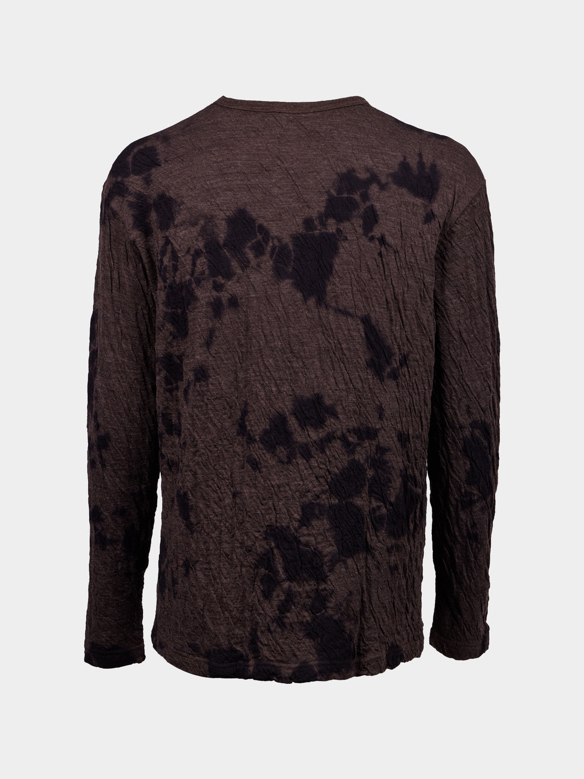 Suzusan - Shibori Wool-Blend Dual Layered Long-Sleeved T-Shirt | Size: M - Black - ABASK