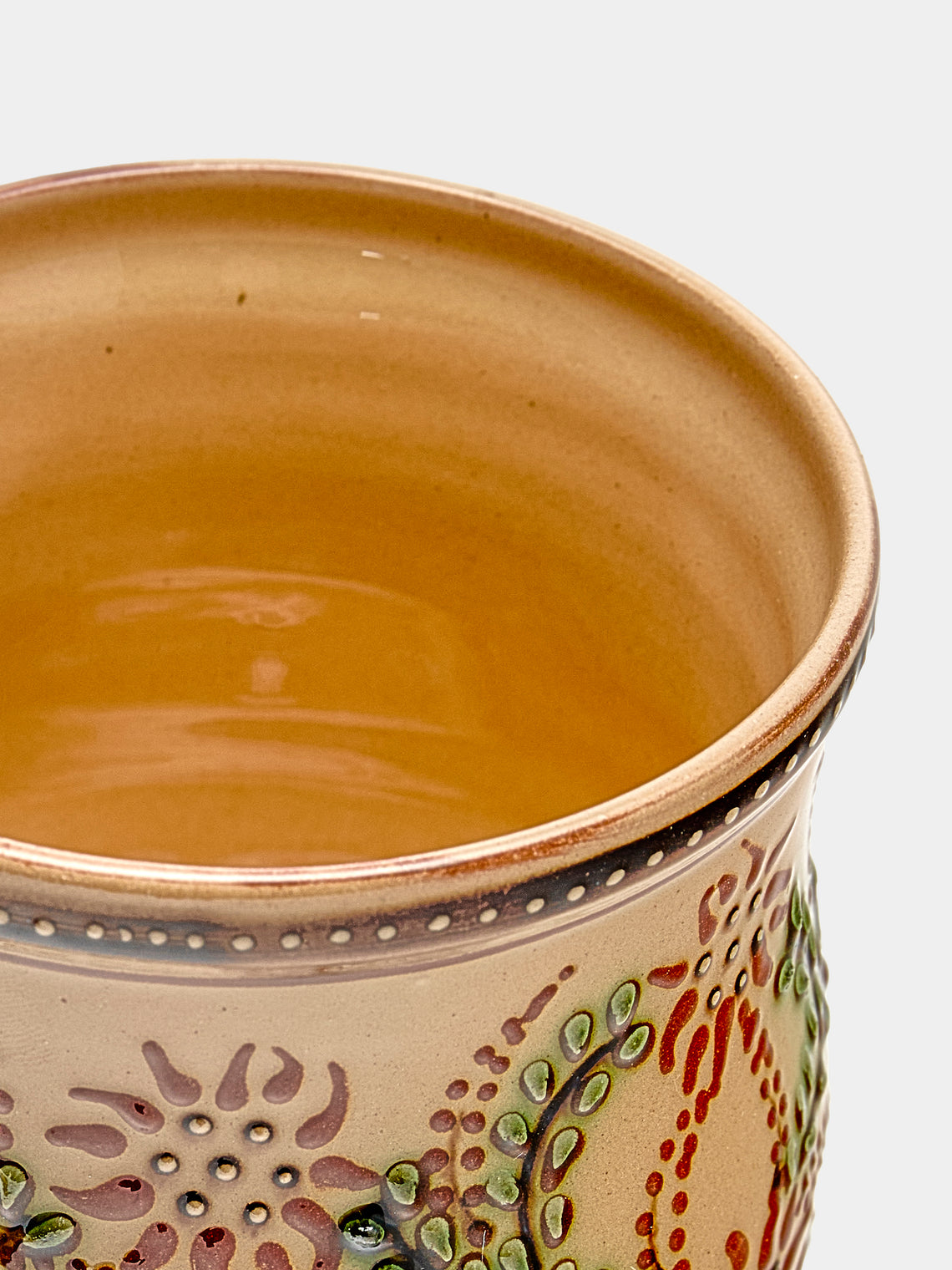 Poterie d’Évires - Flowers Hand-Painted Ceramic Mini Lidded Pot - Cream - ABASK