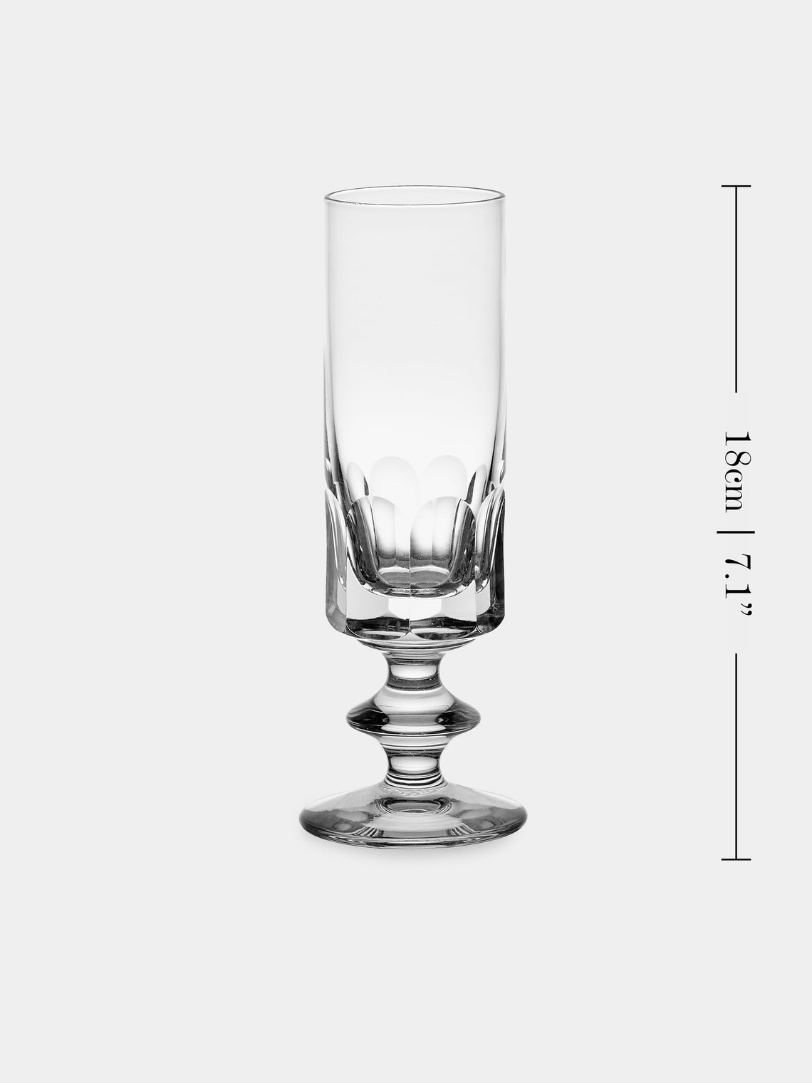 Antique and Vintage - Mid-Century Bayel Crystal Champagne Flutes (Set of 10) - Clear - ABASK