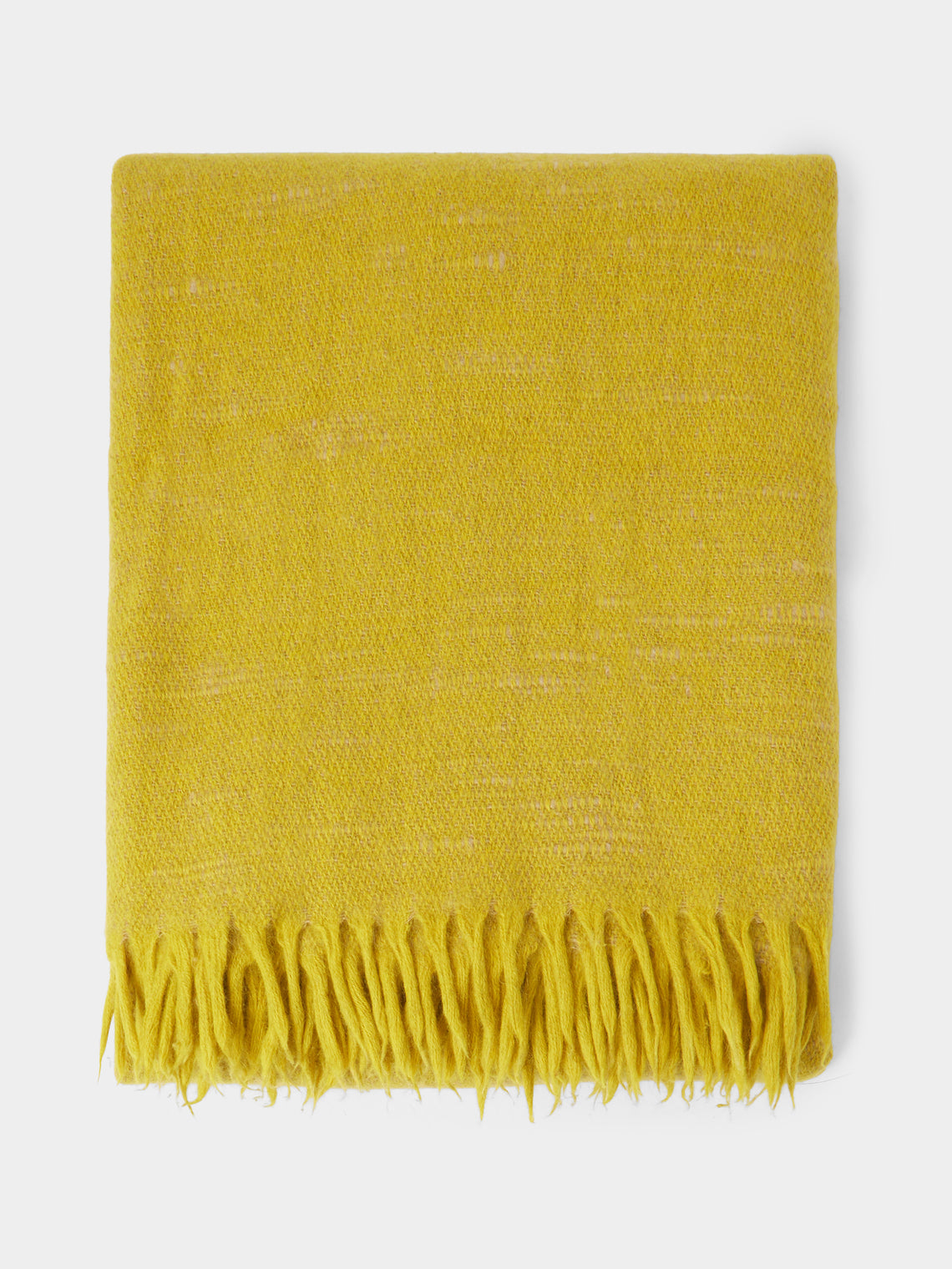 Norlha - Valley Hand-Spun Yak Blanket (75in/1.9m) - Yellow - ABASK