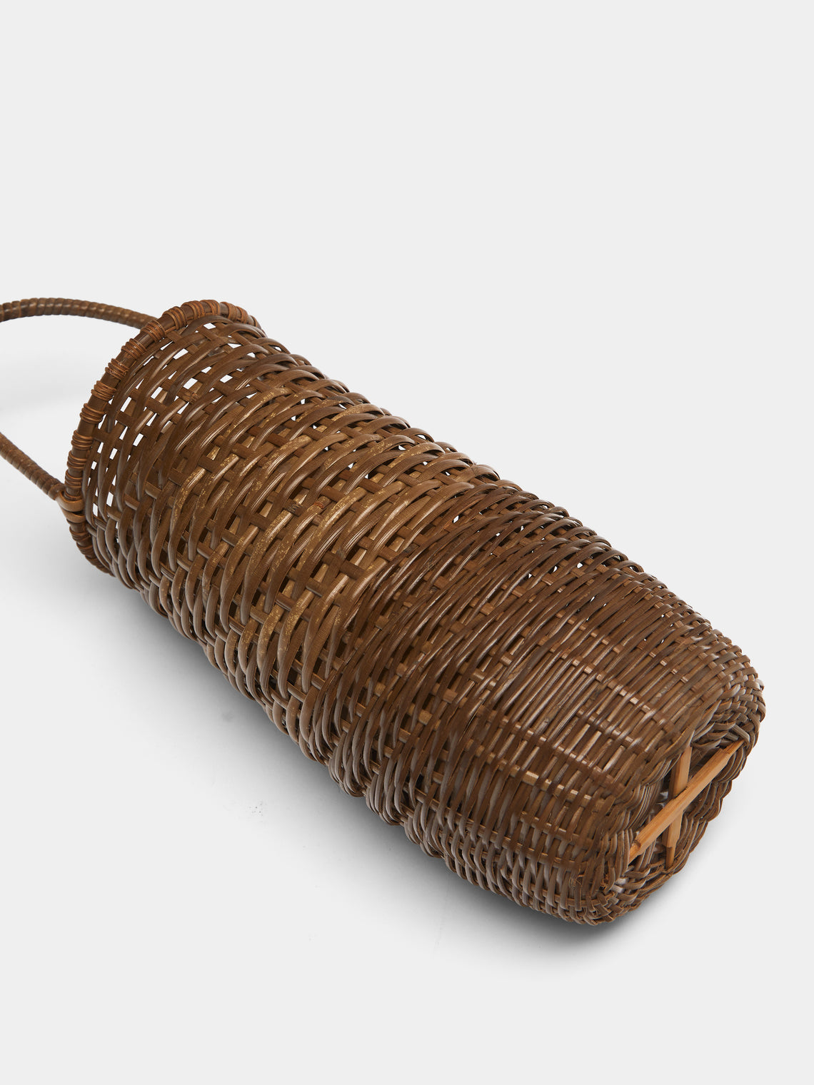 Junpei Kawaguchi - Handwoven Rattan Basket with Handle - Brown - ABASK