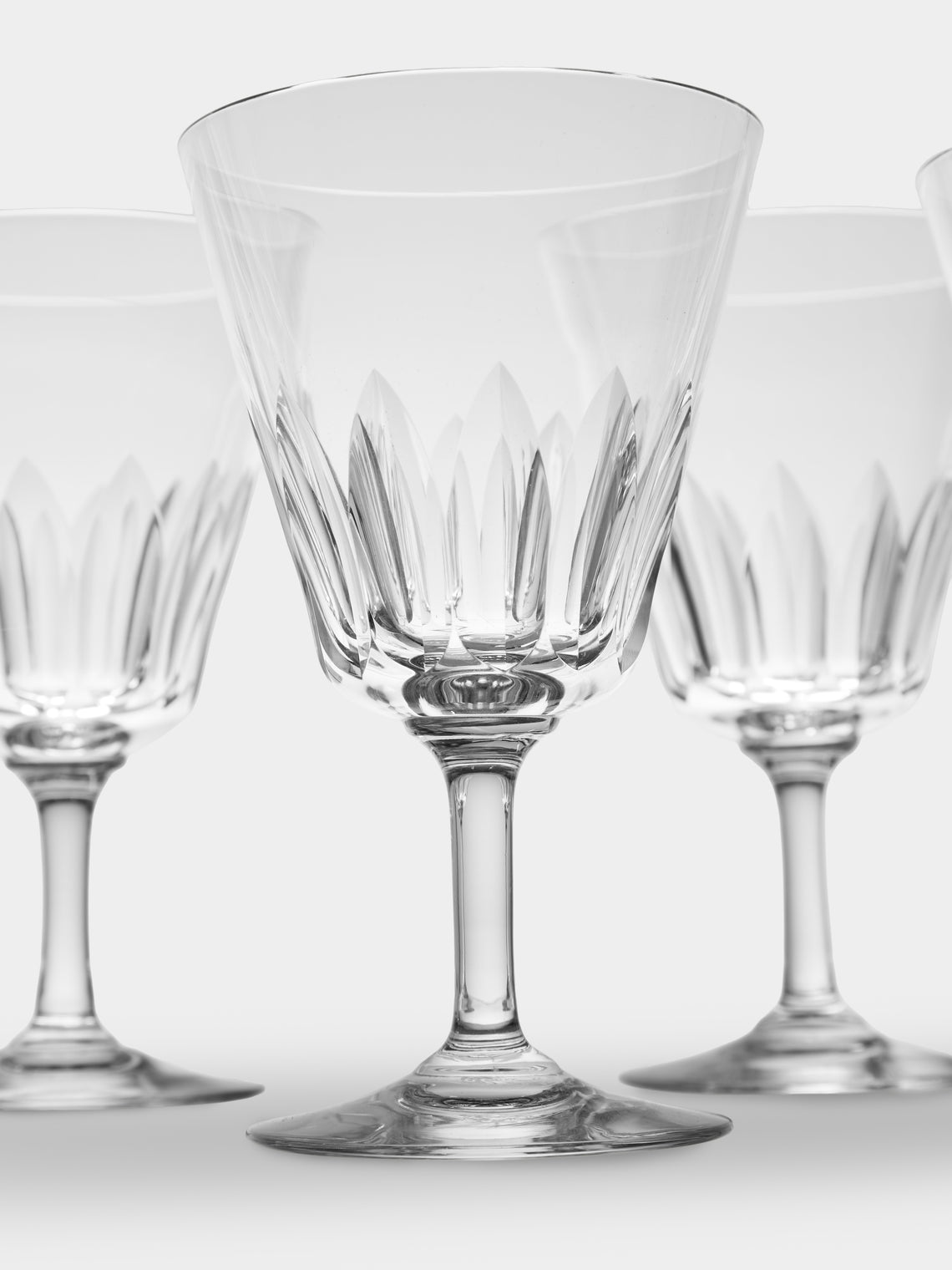 Antique and Vintage - 1970s Baccarat Crystal  Wine Glasses (Set of 10) - Clear - ABASK