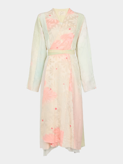 Considered Objects - Irregular Hand-Stitched Silk Robe - Green - ABASK - 