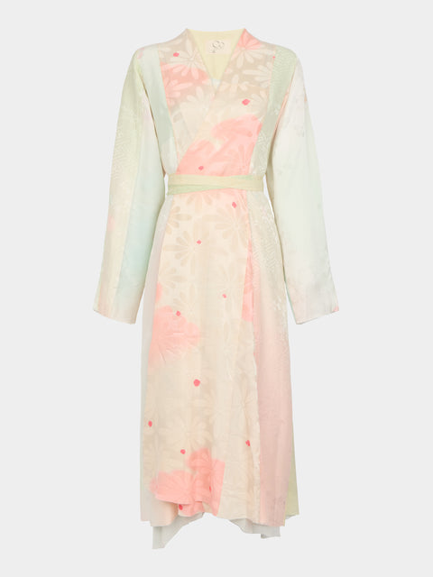 Considered Objects - Irregular Hand-Stitched Silk Robe - Green - ABASK - 