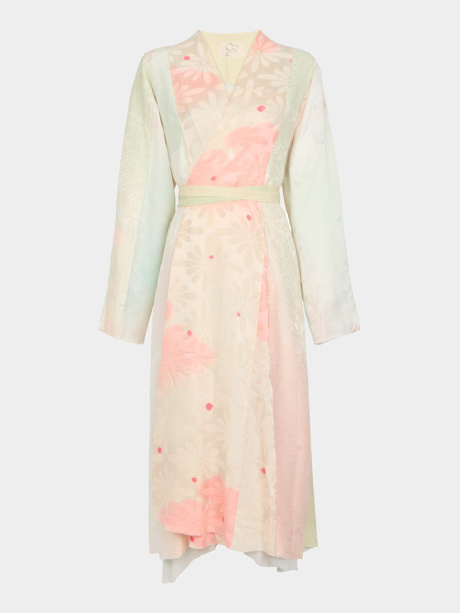 Considered Objects - Irregular Hand-Stitched Silk Robe - Green - ABASK - 