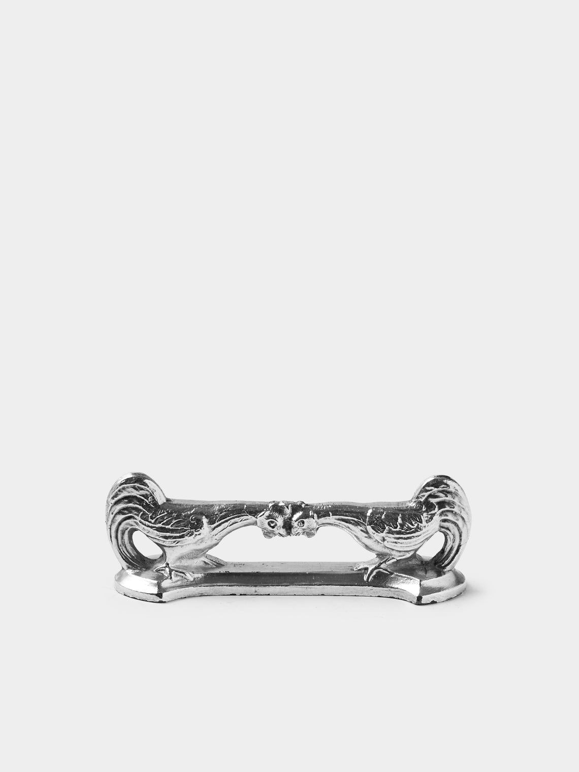 Antique and Vintage - Mid-Century Silver-Plated Animals Knife Rests (Set of 8) - Silver - ABASK