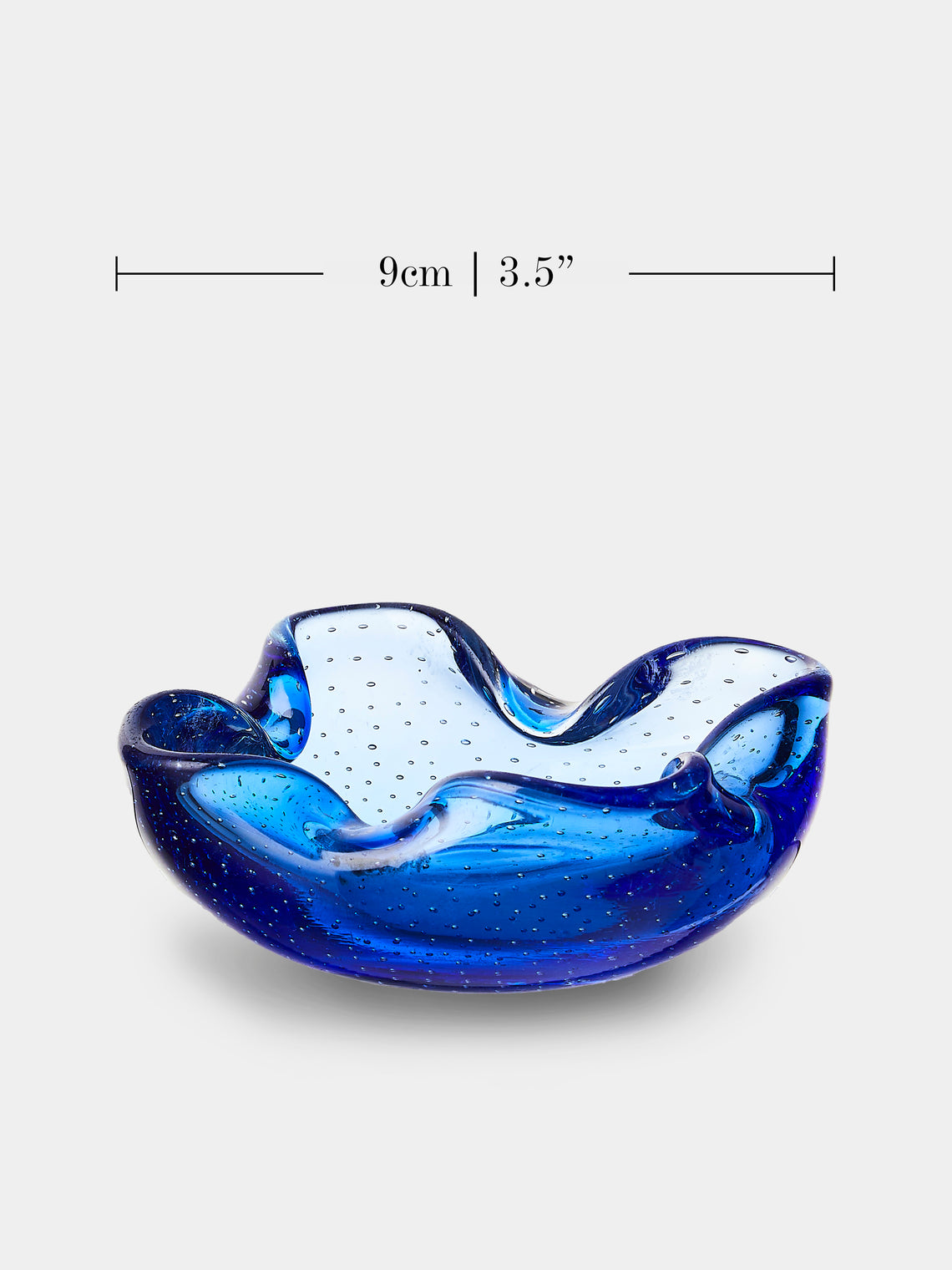 Antique and Vintage - Mid-Century Glass Ashtray - Blue - ABASK