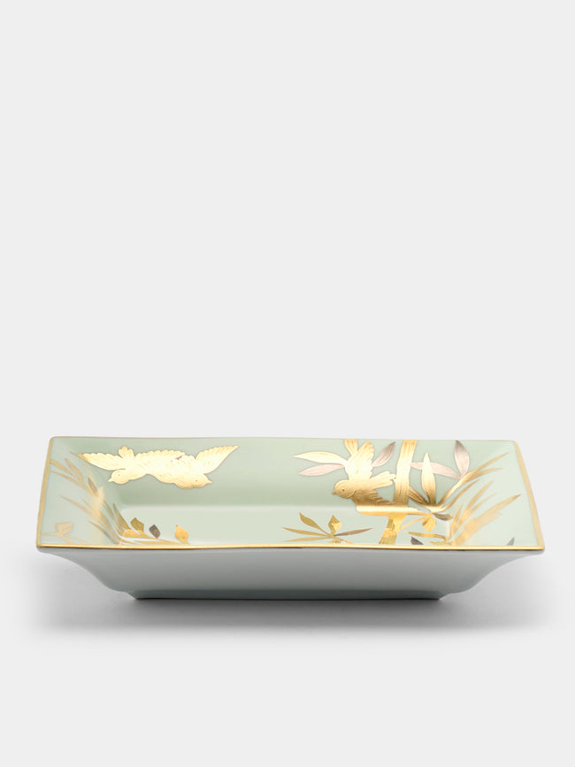 Pinto - Envol Hand-Painted Porcelain Candy Dish - Green - ABASK - 