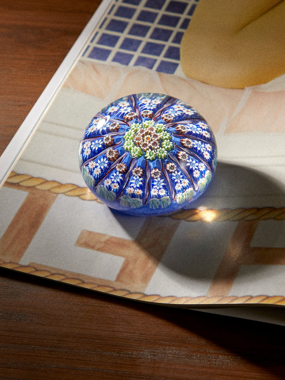 Antique and Vintage - 1930s Murano Glass Paperweight - Blue - ABASK