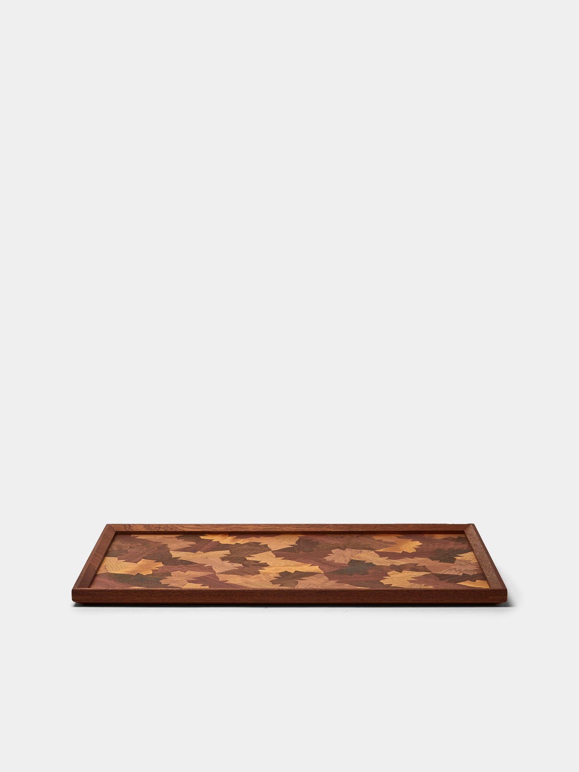 Mori Kougei - Poke Marquetry Wood Tray (14.5in/37.5cm) - Multiple - ABASK