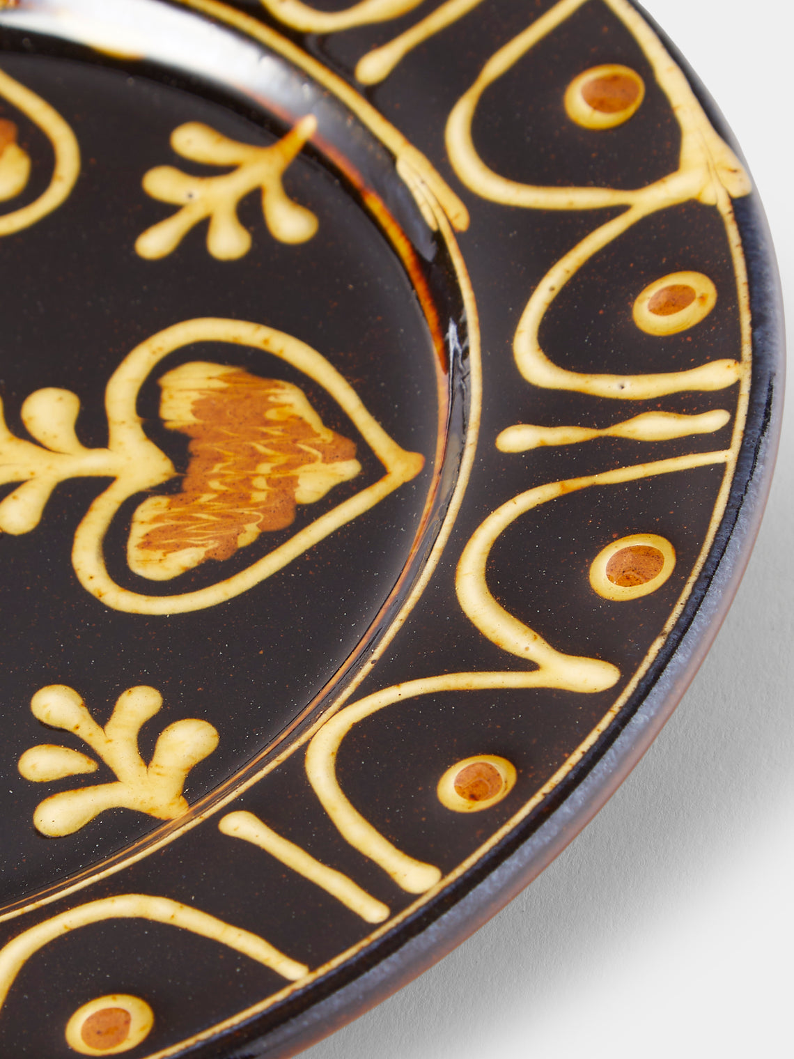 Fitch & McAndrew - Quartet Slipware Salad / Dessert Plate (7.5in/19cm) - Black - ABASK