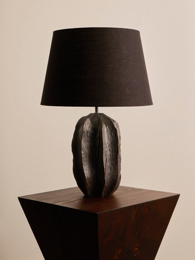 Jamie Gaunt Designs - No. 11 Scorched Oak Table Lamp - Black - ABASK