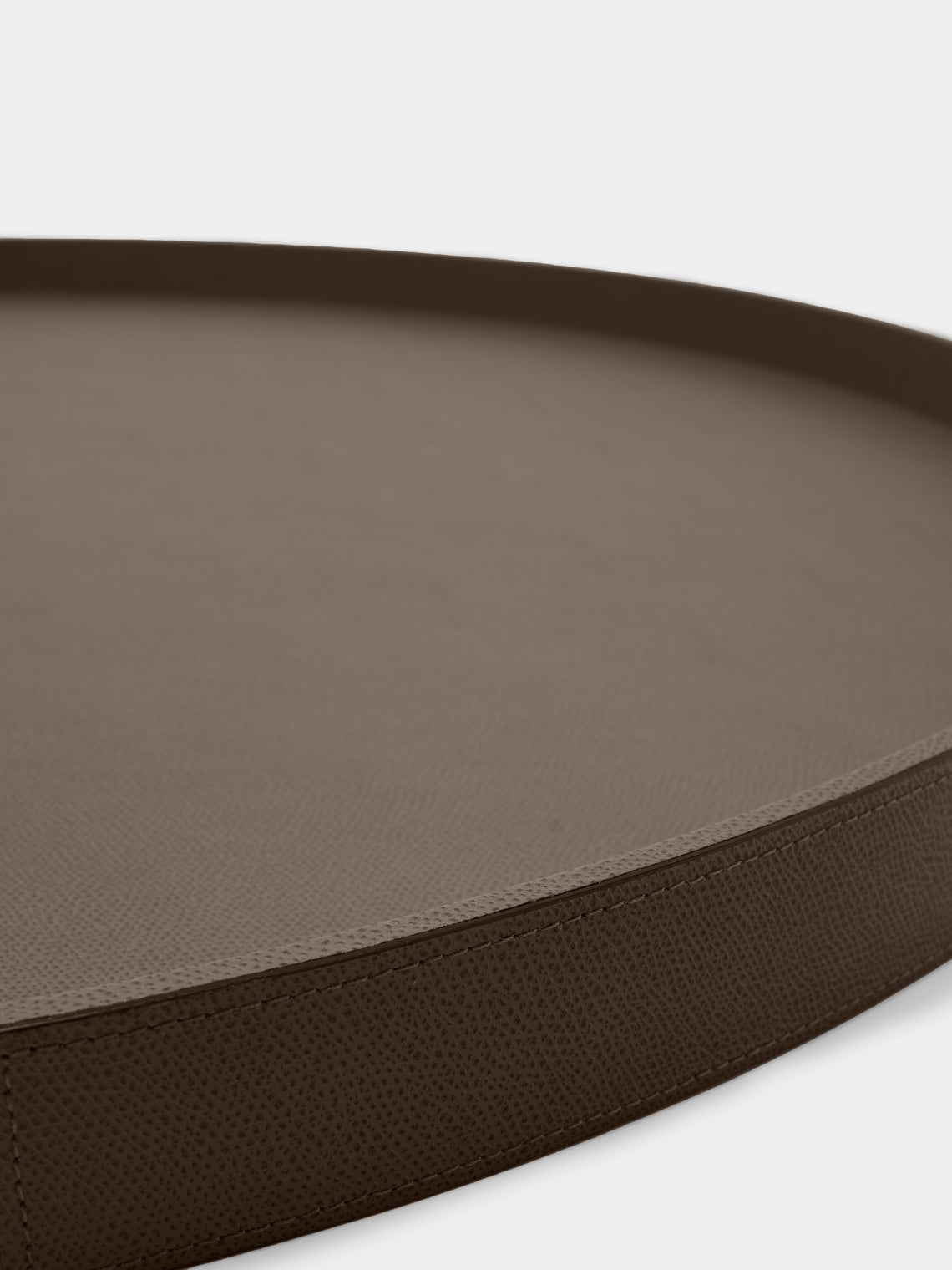 Giobagnara - Polo Utopia Leather Round Tray - Gray - ABASK